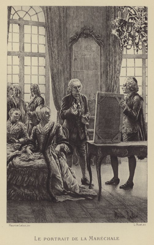 A Marechale portréja (mélynyomás) alkotó: Maurice Leloir