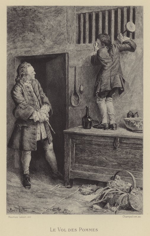 Az alma ellopása (mélynyomás) alkotó: Maurice Leloir