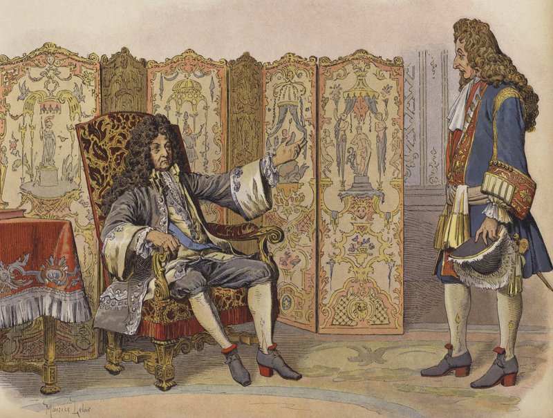 Villars látogatása XIV. Lajos királynál Marlyban alkotó: Maurice Leloir