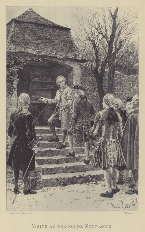 Látogatás a Mont-Louis kastélyban (mélynyomás) alkotó: Maurice Leloir