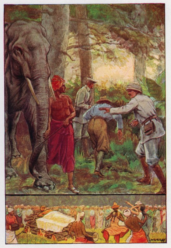 Illusztráció a világ körül nyolcvan nap alatt, Jules Verne (színes litó) alkotó: Max Wulff