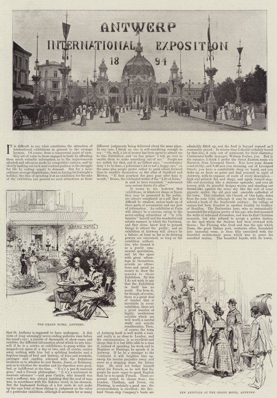 Antwerpeni Nemzetközi Kiállítás 1894 alkotó: Melton Prior