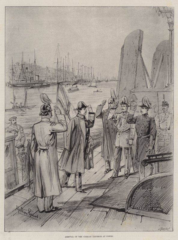 A német császár érkezése Cowesba alkotó: Melton Prior