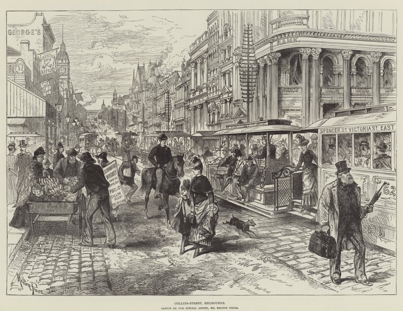 Collins-Street, Melbourne alkotó: Melton Prior