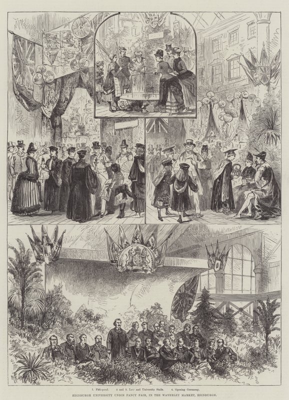 Edinburgh University Union Fancy Fair, a Waverley Market, Edinburgh alkotó: Melton Prior