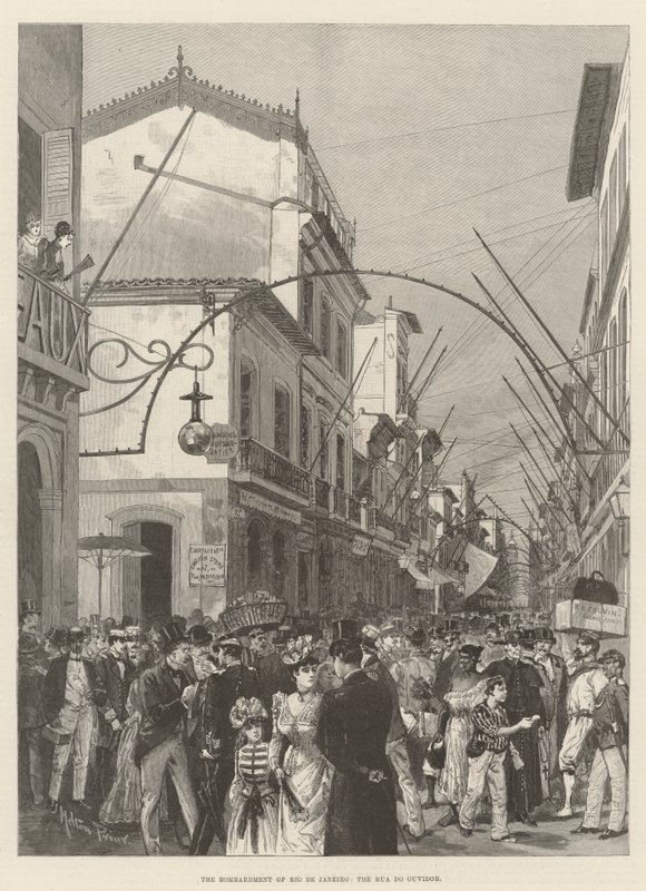 Rio de Janeiro bombázása, a Rua do Ouvidor alkotó: Melton Prior
