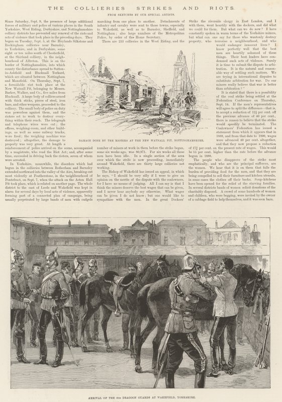 A Collieries sztrájkok és zavargások alkotó: Melton Prior