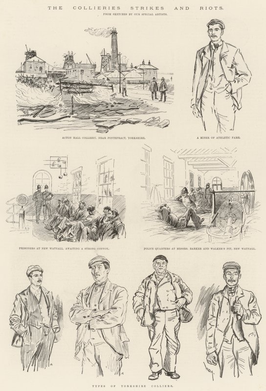 A Collieries sztrájkok és zavargások alkotó: Melton Prior