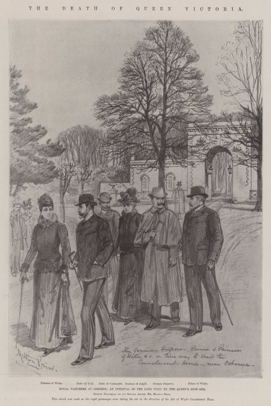 Viktória királynő halála alkotó: Melton Prior