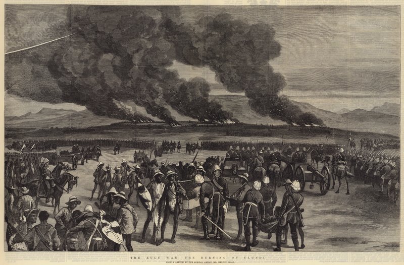 A zulu háború, Ulundi felgyújtása alkotó: Melton Prior