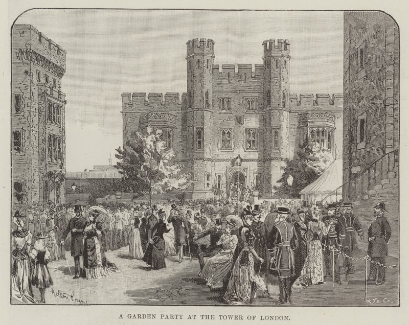 Kerti parti a londoni Towerben alkotó: Melton Prior