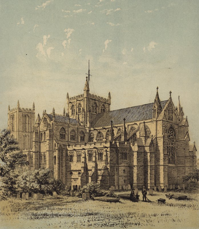 Ripon katedrális, Yorkshire (színes litó) alkotó: Michael Hanhart