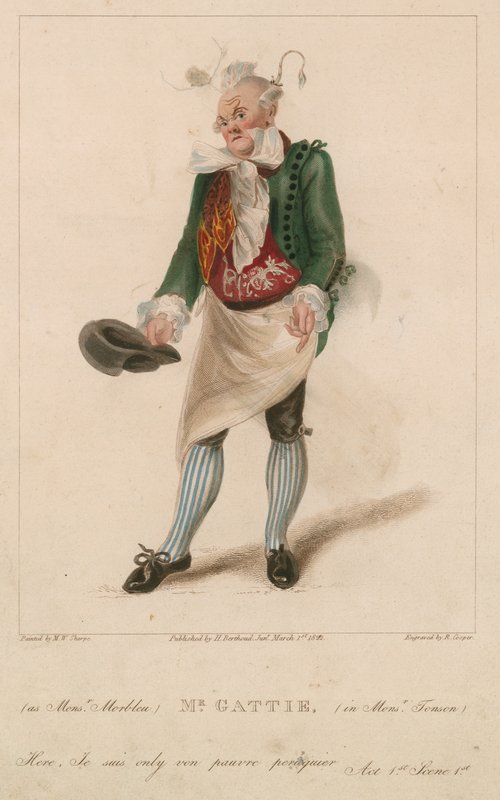 Mr. Gattie Monsieur Morbleu szerepében a Monsieur Tonsonban alkotó: Michael William Sharp