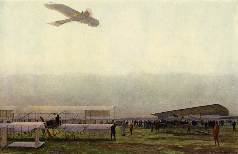 Német katonai pilóták repülőgépeikkel (színes litho) alkotó: Michael Zeno Diemer