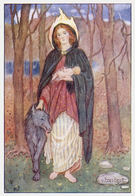 Szent Bridget (színes litó) alkotó: Minnie Didbin Spooner