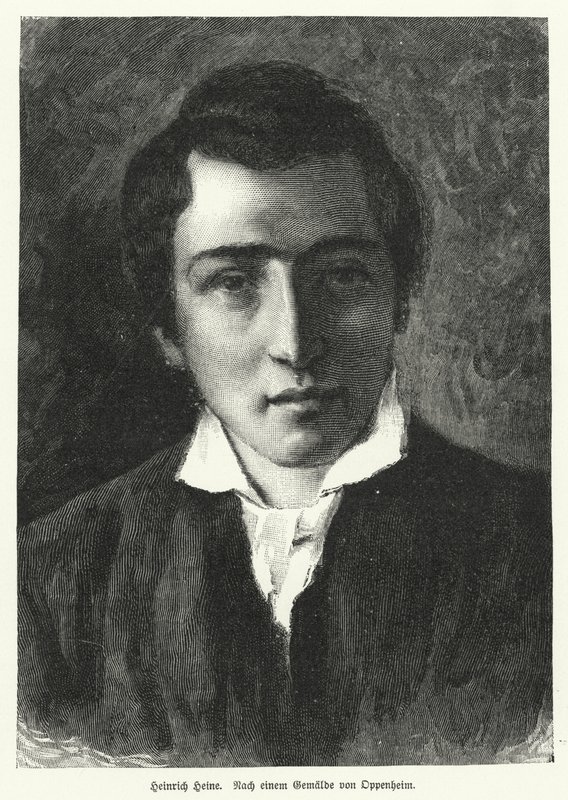 Heinrich Heine német költő (litho) alkotó: Moritz Daniel Oppenheim