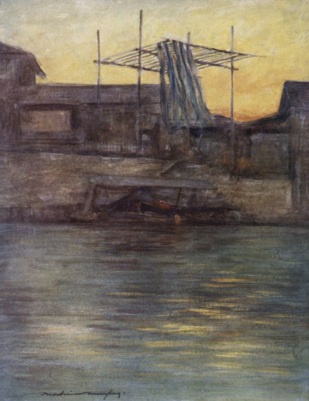 Egy hátsó csatorna, Oszaka alkotó: Mortimer Ludington Menpes