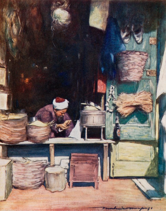 A Seed Stall, Delhi alkotó: Mortimer Ludington Menpes