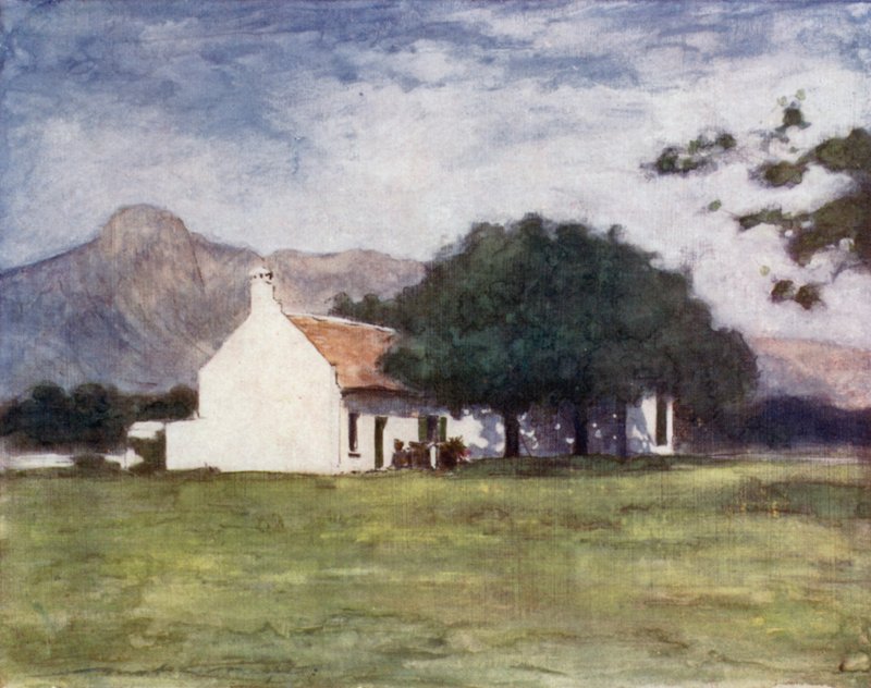 Cecil J Rhodes" gyümölcsfarm Paarlban alkotó: Mortimer Ludington Menpes