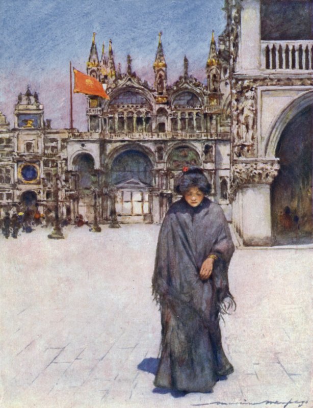 Átkelés a Piazza-n alkotó: Mortimer Ludington Menpes