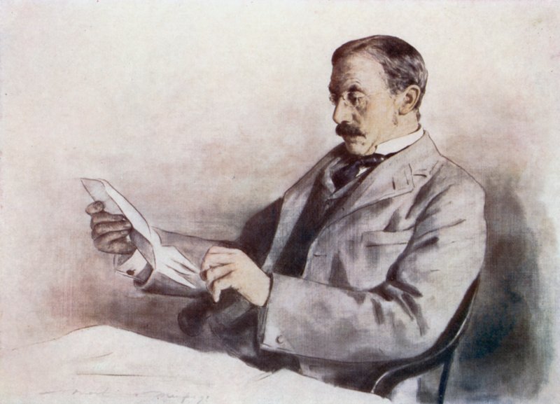 Sir Alfred Milner az íróasztalánál alkotó: Mortimer Ludington Menpes