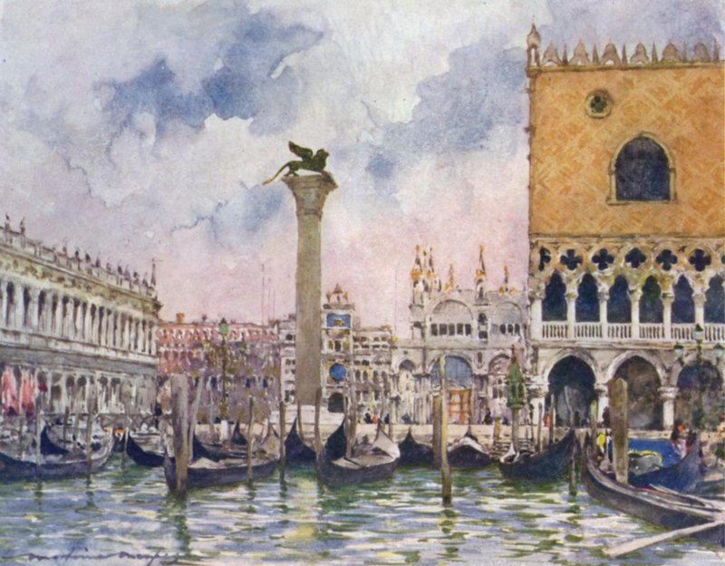 Szent Márk Piazza alkotó: Mortimer Ludington Menpes