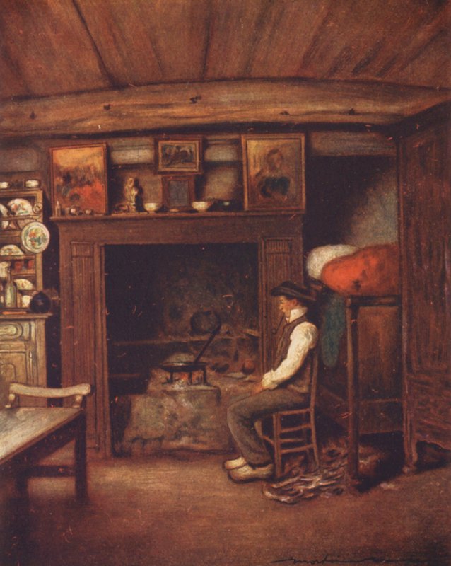 A parasztházi konyha (színes litográfia) alkotó: Mortimer Ludington Menpes