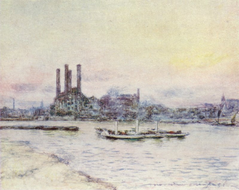 A Battersea hídról alkotó: Mortimer Ludington Menpes