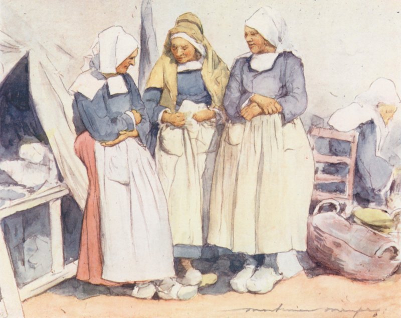 Gossips (színes litográfia) alkotó: Mortimer Ludington Menpes