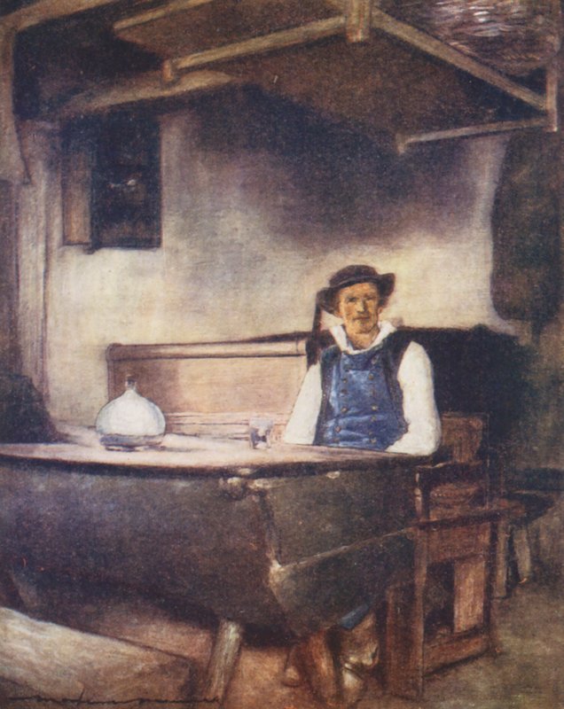 Egy Auberge-ban, Pont-Aven (színes litográfia) alkotó: Mortimer Ludington Menpes