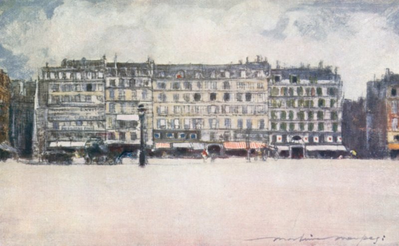 A Hotel De Ville terén alkotó: Mortimer Ludington Menpes