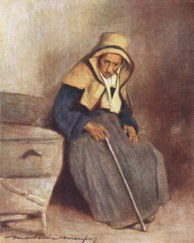 Idős kor (színes litográfia) alkotó: Mortimer Ludington Menpes