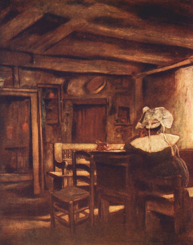 Meditáció (színes litográfia) alkotó: Mortimer Ludington Menpes