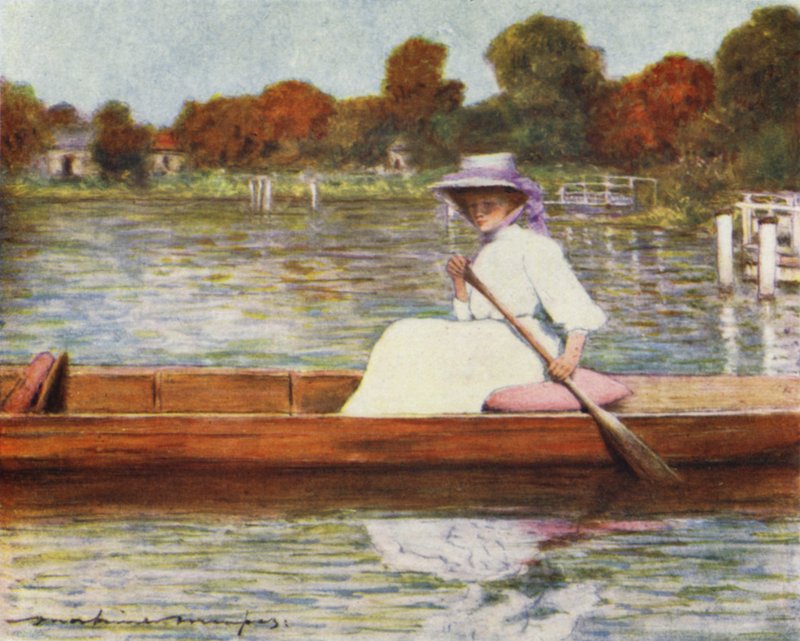 Pangbourne, a Swan Hotelből alkotó: Mortimer Ludington Menpes