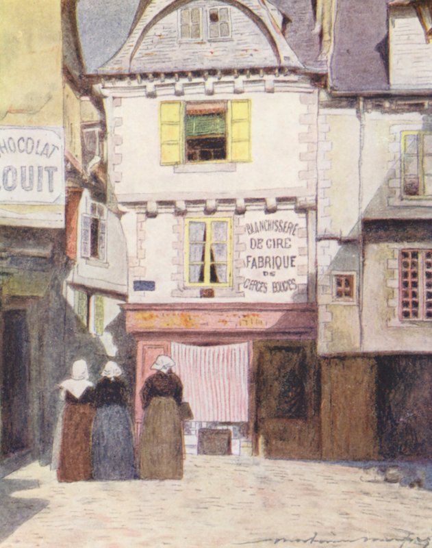 Place Henri Quatre, Vannes (színes litográfia) alkotó: Mortimer Ludington Menpes