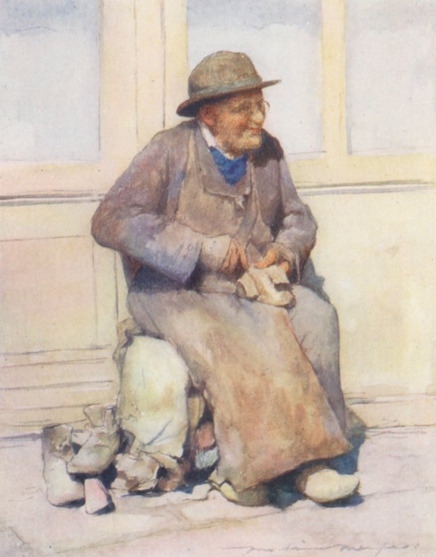 The Village Cobbler (színes litográfia) alkotó: Mortimer Ludington Menpes