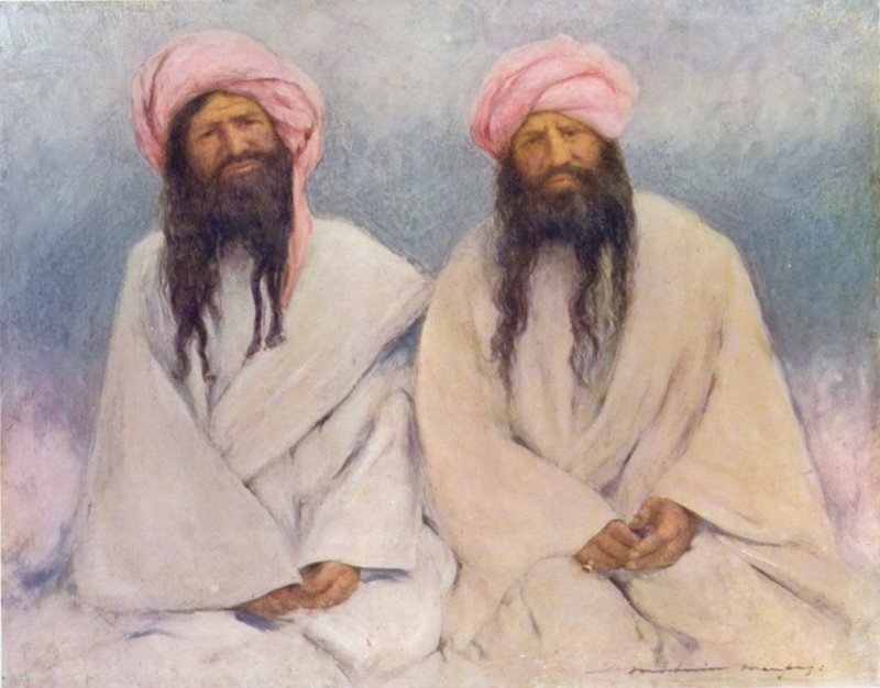 Két Baluch Chief (színes litó) alkotó: Mortimer Ludington Menpes
