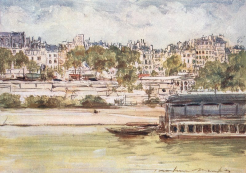 Mosóház Pont Neuf közelében alkotó: Mortimer Ludington Menpes