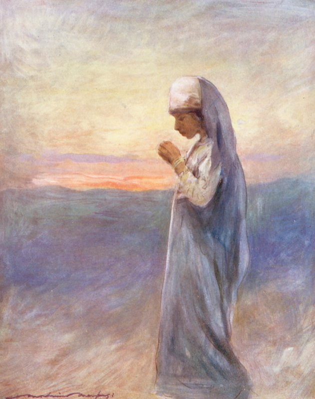 A világ gyermekei: Facing the East (színes litográfia) alkotó: Mortimer Ludington Menpes