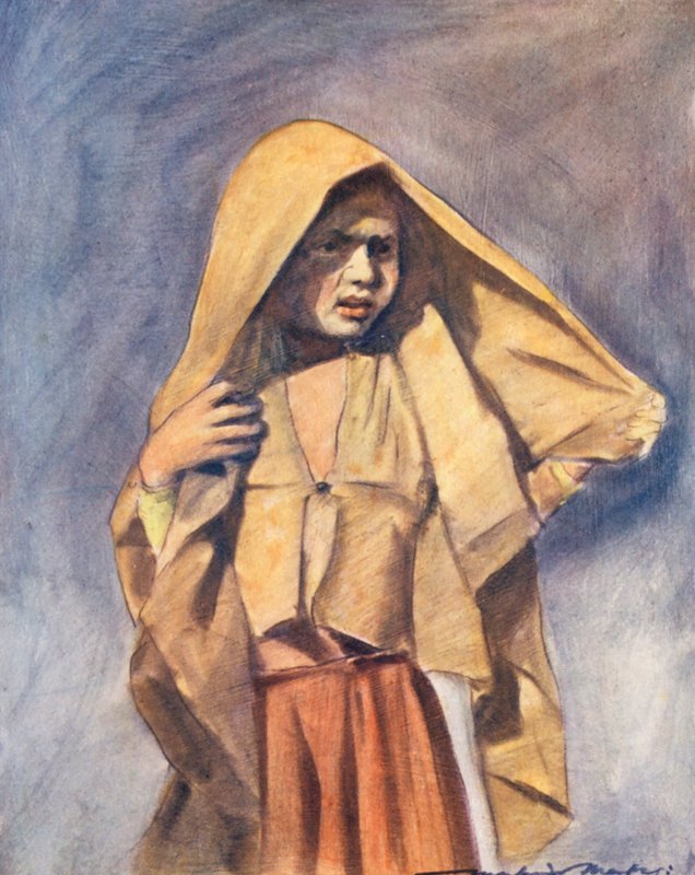 A világ gyermekei: Indián, a Napban (színes litográfia) alkotó: Mortimer Ludington Menpes