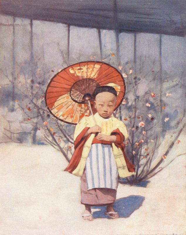 A világ gyermekei: Japán, az egyik új szövetségesünk (színes litográfia) alkotó: Mortimer Ludington Menpes