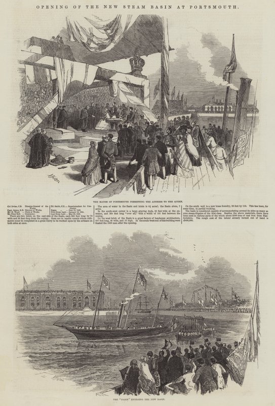Az új gőzmedence megnyitása Portsmouthban alkotó: Myles Birket Foster