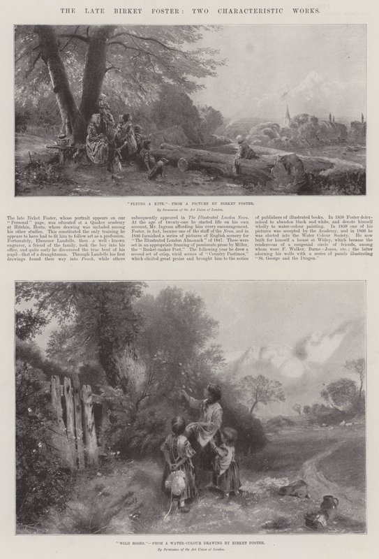A néhai Birket Foster, két jellegzetes mű alkotó: Myles Birket Foster