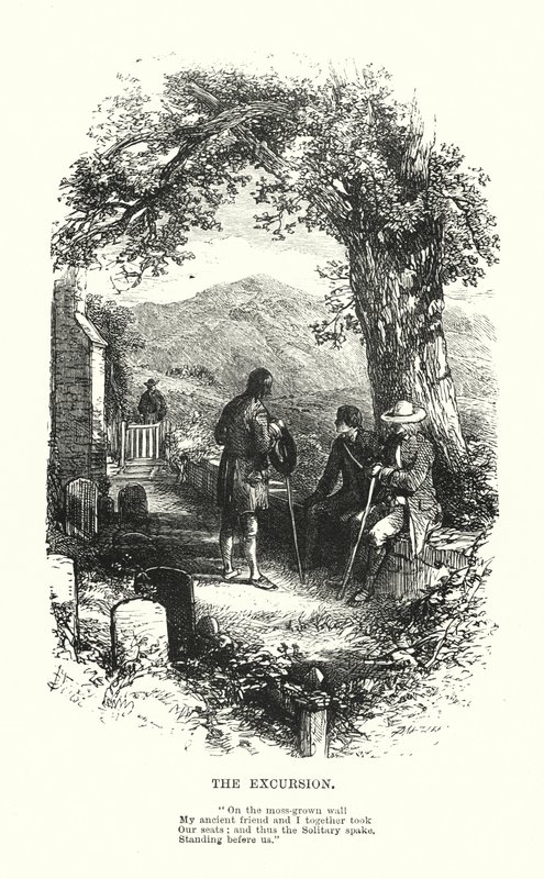 William Wordsworth: A kirándulás (metszet) alkotó: Myles Birket (after) Foster