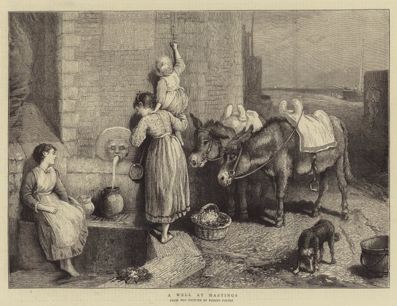 Kút Hastingsben alkotó: Myles Birket Foster