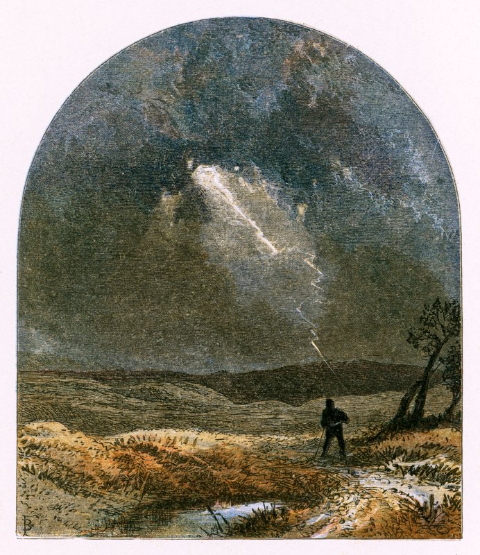 Illusztráció: „A villám által vakon sújtott gyönyörű fiatalság” alkotó: Myles Birket Foster