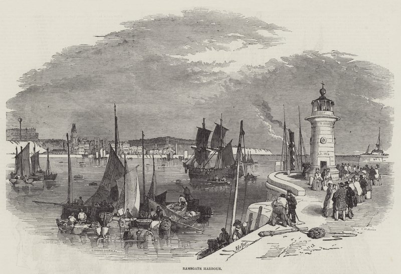 Ramsgate kikötője alkotó: Myles Birket Foster