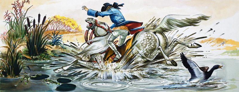 Münchhausen báró csodálatos kalandjai (gouache, papír) alkotó: Nadir Quinto