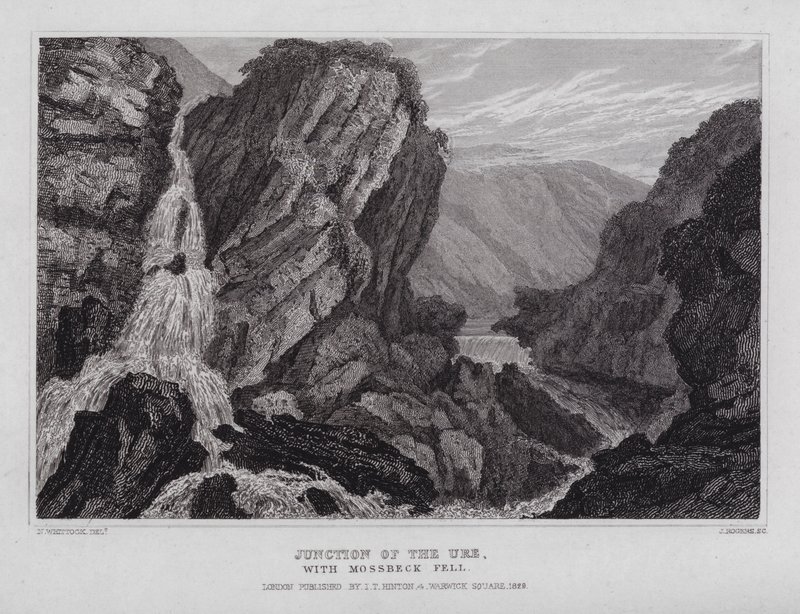 Az Ure csomópontja Mossbeck-fellel (metszet) alkotó: Nathaniel (after) Whittock