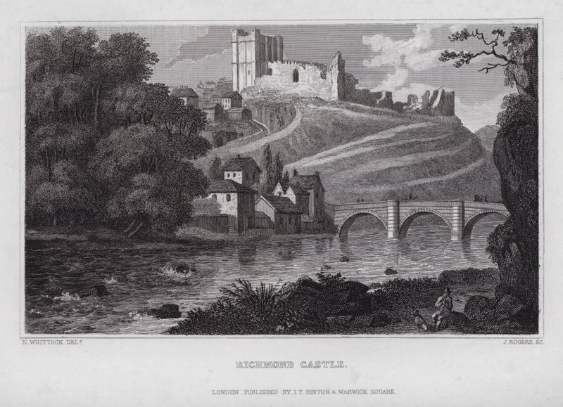 Richmond kastély (metszet) alkotó: Nathaniel (after) Whittock